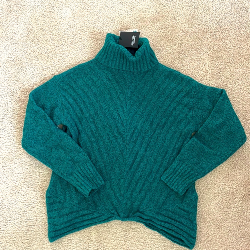 Teal Blue Turtleneck Sweater